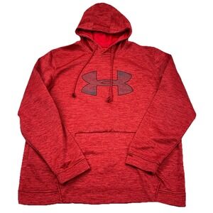 Under Armour Hoodie Men XL Red Loose FIt Cold‎ Gear Performance Sweatshirt